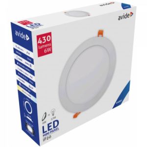 LED panel okrugli ugradni  6W 6400K 430lm alu