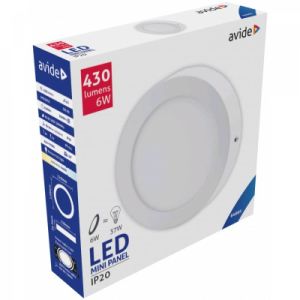 LED panel okrugli nadgradni  6W 6400K 430lm alu