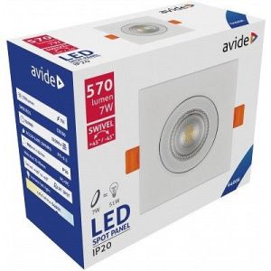 LED ugradna kvadratna spot lampa 7W 6400K bela