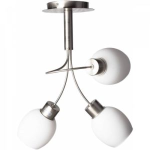 Visilica Apira Milky 3xE14  IP20 hrom-mat bela