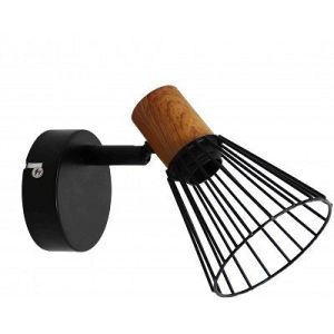 Zidna lampa Luna 1xE14 crna