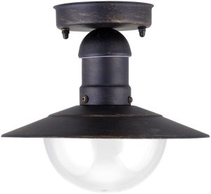 Spoljni plafonski fenjer Imperial E27 IP44 crno zlatni