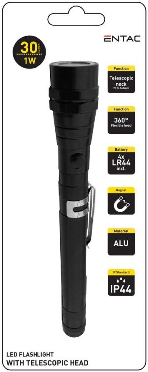 Džepna LED lampa teleskopski vrat 1W alu