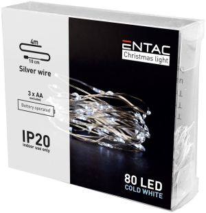 LED bozicni svetlosni venac 80 4m 6400K IP20