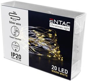 LED bozicni zicani venac 20 LED 1m 3000K