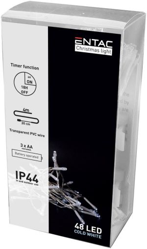 LED bozicni svetlosni venac 48 CW IP44 4m tajmer