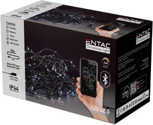 LED božićni venac 120 LED 9m IP44 CW BT