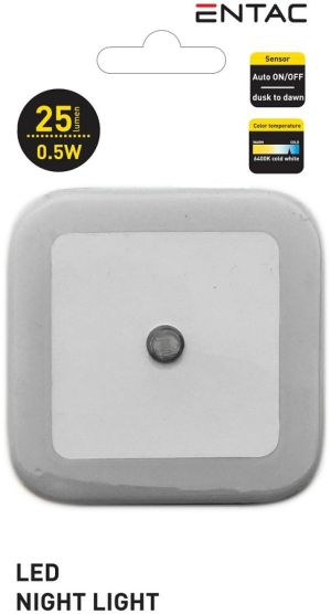 Noćno kvadratno LED svetlo 0.5W 6400K belo