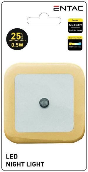 Noćno kvadratno LED svetlo 0.5W 3000K narandžasto