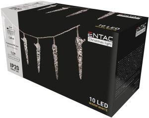 Božićna LED ledenica 10 dioda IP20 1.65m 2xAA