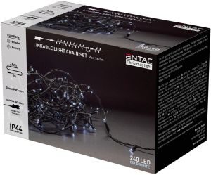 LED božićni venac 240 LED 24m IP44 CW adapter