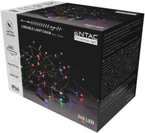 LED božićni venac 24m 240 LED multicolor IP44