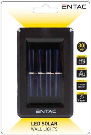 Spoljna zidna solarna LED lampa 1W IP54 3000K