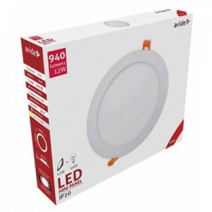 LED panel okrugli ugradni  12W 3000K 940lm alu