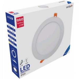 LED panel okrugli ugradni  12W 6400K 960lm alu