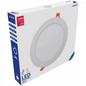 LED panel okrugli ugradni  18W 6400K 1500lm alu