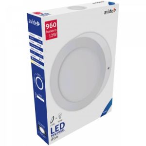 LED panel okrugli nadgradni  12W 6400K 960lm alu