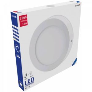 LED panel okrugli nadgradni  18W 6400K 1500lm alu