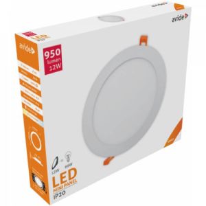 LED panel okrugli ugradni  12W 4000K 950lm alu
