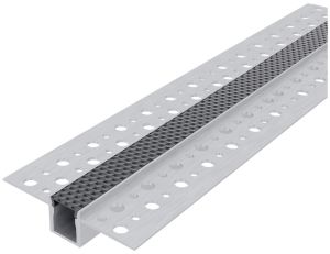 Alu profil U ugradni 1m 52.5x13.3mm crni