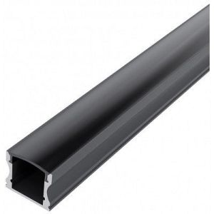 Alu profil U nadgradni 1m 17.2x14.4mm crni