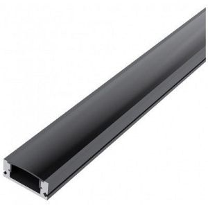 Alu profil U 17.4x7mm 1m nadgradni crni difuzor