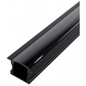 Alu profil U 24x14.2mm 1m ugradni crni difuzor