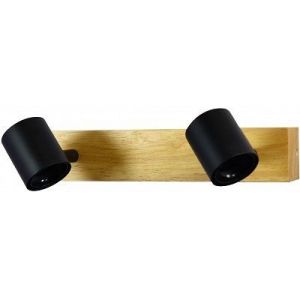 Plafonska spot lampa Madeline 2xE27 drvo crna