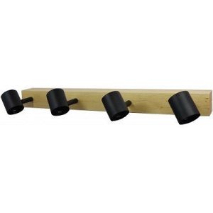 Plafonska spot lampa Madeline 4xE27 drvo crna