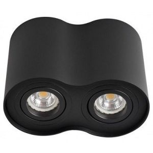 Plafonska dupla spot lampa valjak GU10 125mm crna
