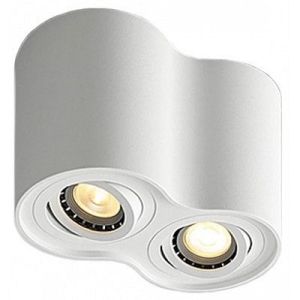 Plafonska dupla spot lampa valjak GU10 125mm bela