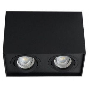 Plafonska lampa kocka dupla GU10 125 mm crna IP20
