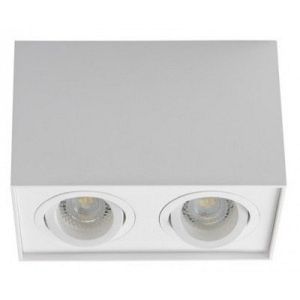 Plafonska lampa kocka dupla GU10 125 mm bela IP20