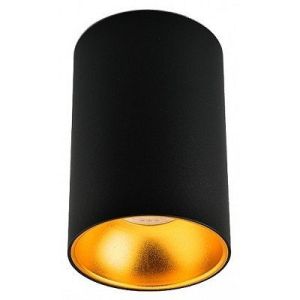 Plafonska lampa valjak GU10 140mm crna zlatna