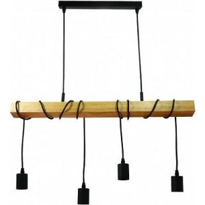 Viseća lampa Madeline 4xE27 drvo crna