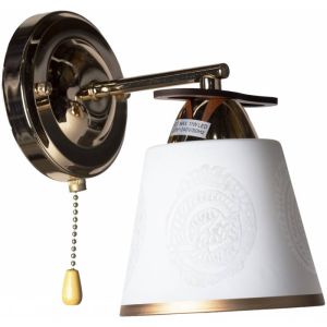 Zidna lampa Rustika 1xE27 IP20  bela-braon sa prekidacem