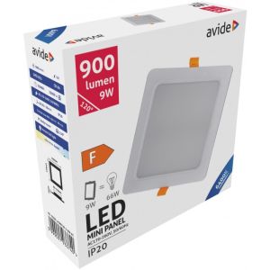 LED panel kvadratni ugradni 9W  CW 6400K plast. AVIDE