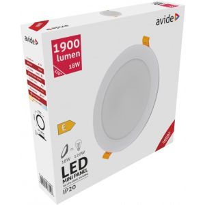 LED panel okrugli ugradni 18W  WW 3000K plast. AVIDE