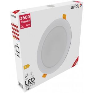 LED panel okrugli ugradni 24W  WW 3000K plast. AVIDE