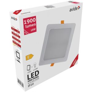 LED panel kvadratni ugradni  18W WW 3000K plast. AVIDE