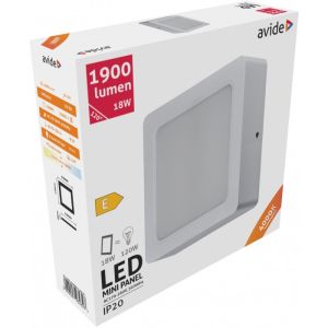 LED panel kvadratni nadgradni  18W NW 4000K plast. AVIDE