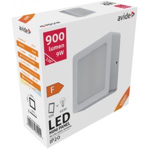 LED panel kvadratni nadgradni  9W NW 4000K plast. AVIDE