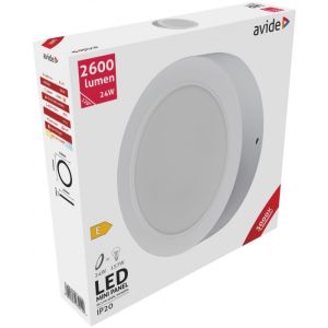 LED panel okrugli nadgradni  24W WW 3000K plast. AVIDE