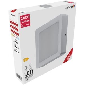 LED panel kvadratni nadgradni  24W WW 3000K plast.AVIDE