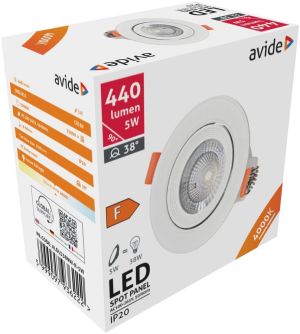 LED ugradni okrugli spot 5W 4000K 440lm IP20 beli