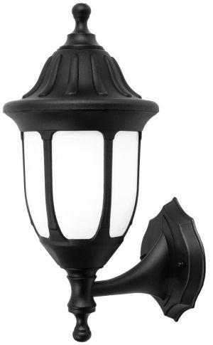Zidni fenjer MATEOU 1xE27 crni IP44 166x362mm