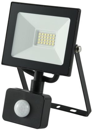 LED reflektor 20W 4000K 1600lm IP44 senzor crni