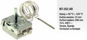 Termostat rerne NT252 AR 50–320°C Tecasa