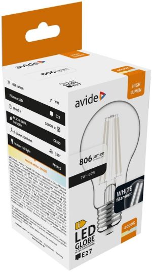 LED filament sijalica 7W E27 4000K 806lm