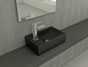 LAVABO 37&#215;23 MAT CRNI LEVI BOCCHI